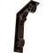 Ekena Millwork Fleur De Lis Wrought Iron Bracket, (Triple center brace), Antiqued Bronze 2"W x 5 1/2"D x 8"H BKTM02X05X08TFLABZ - alternate 1